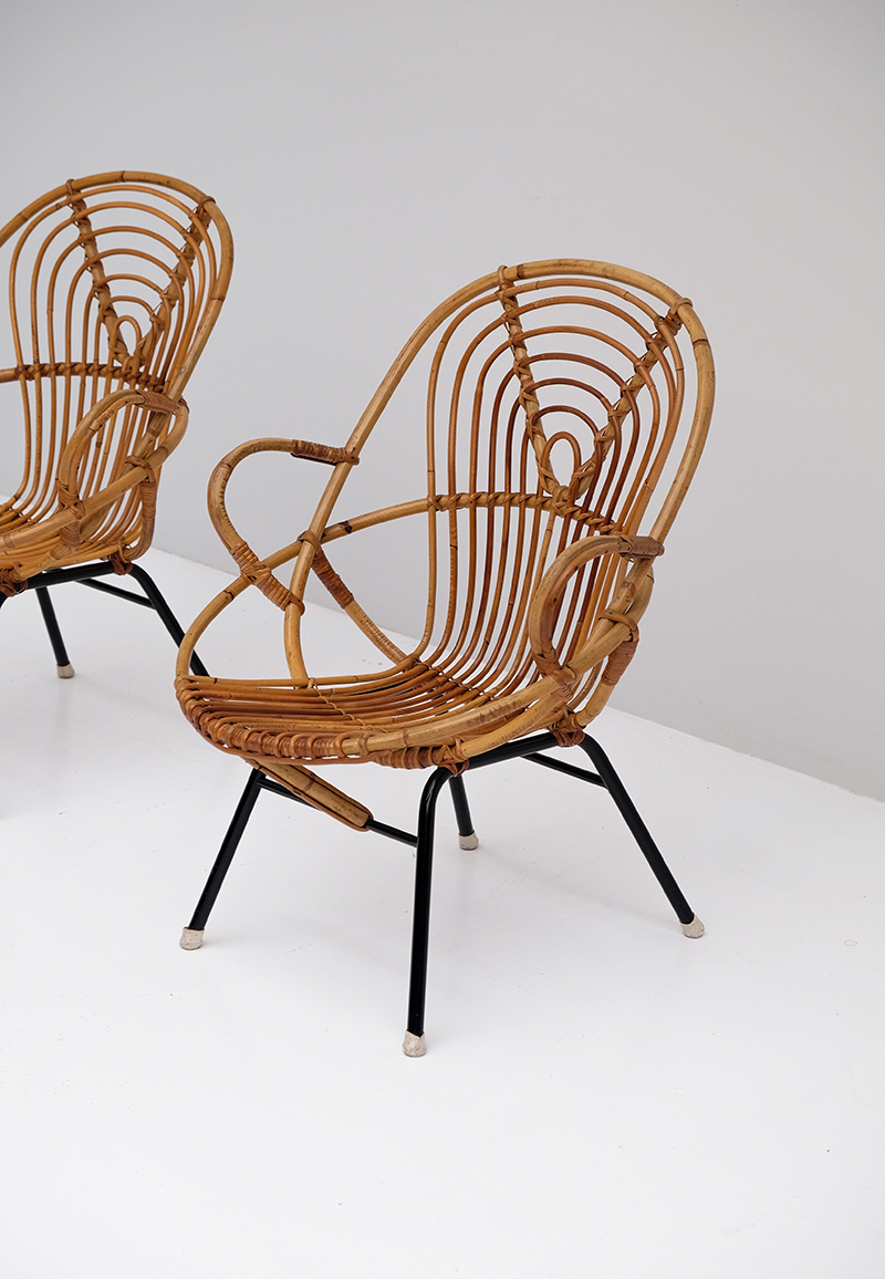 Rattan Side Chairs designed by Dirk van Sliedregt image 3